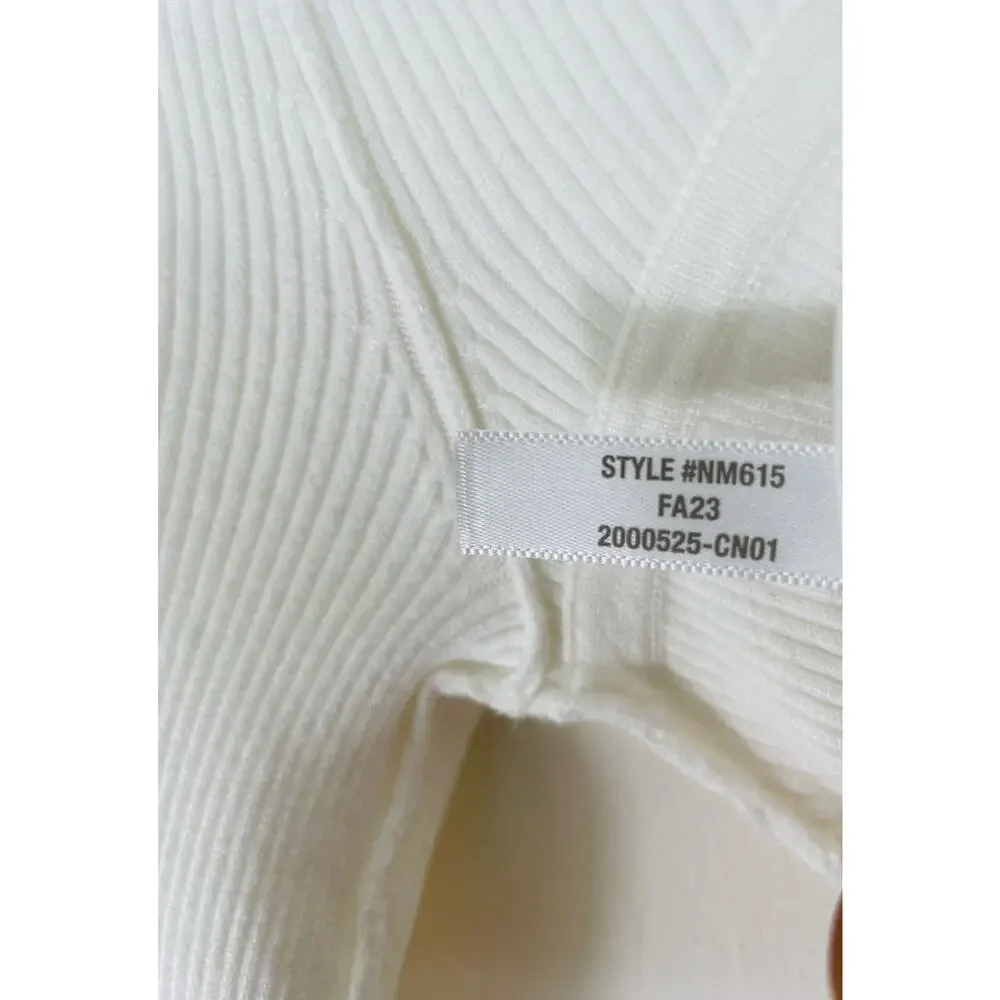 Madewell Wide Rib‎ Sweater Top NM615 Sweetheart Corset Antique Cream Sz XS NWT